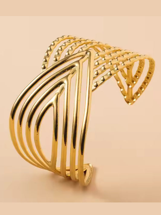 VIVAZS 18K GOLD PVD PLATED Cuff Bracelet
