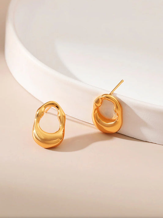 VIVAZS 18K PVD Gold Plated Stud earrings