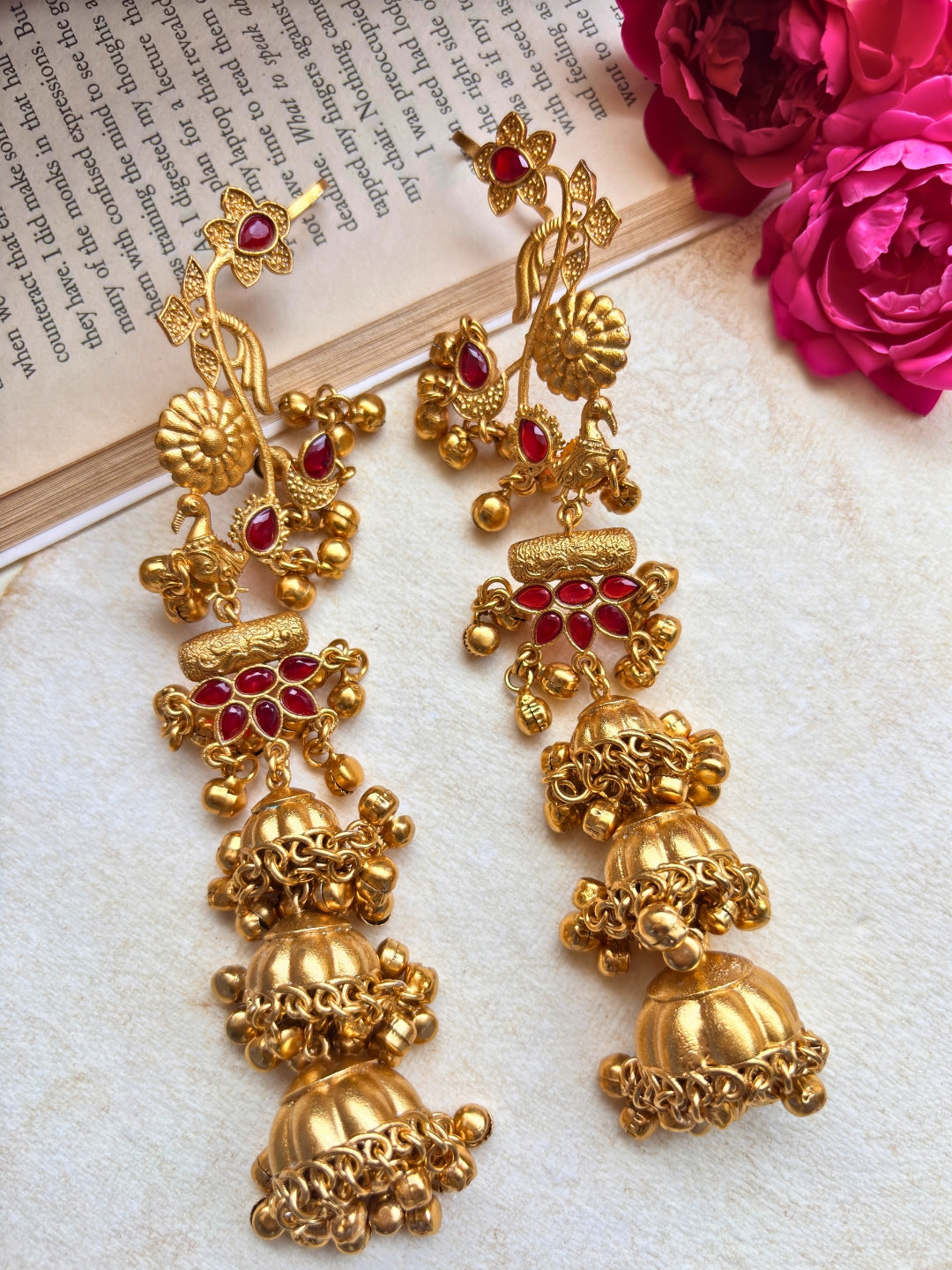 VIVAZS Kashmiri Drop earcuff Earrings Jhumkas