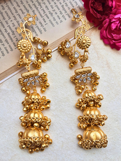 VIVAZS Kashmiri Drop earcuff Earrings Jhumkas