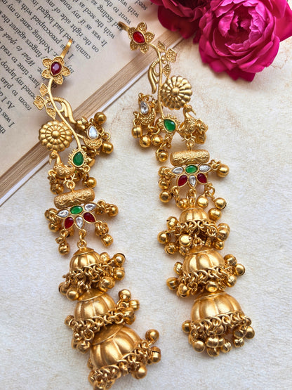 VIVAZS Kashmiri Drop earcuff Earrings Jhumkas