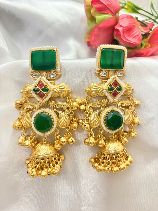 VIVAZS Kashmiri Drop Earrings Jhumkas