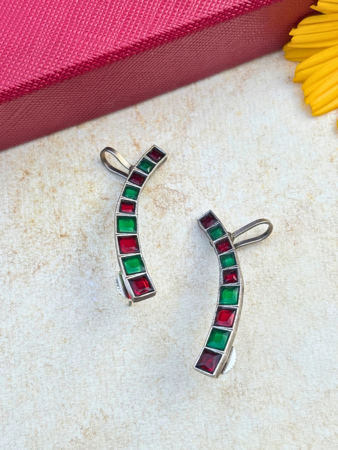 Oxidised Silver Plated Ear cuff Earrings