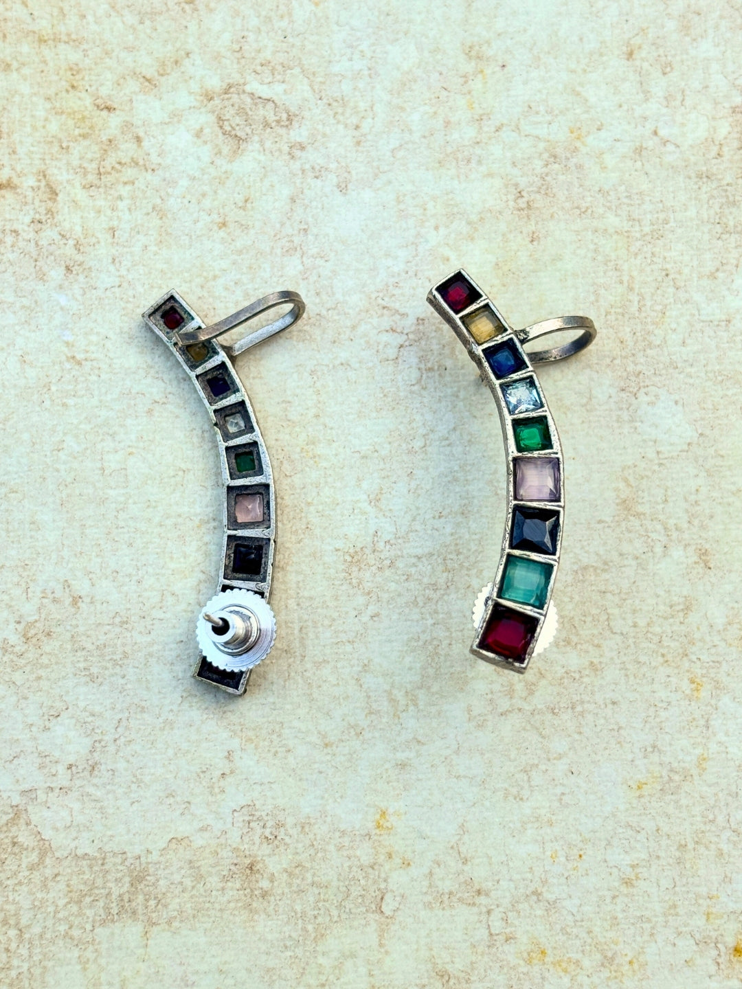 Oxidised Silver Plated Ear cuff Earrings