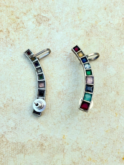 Oxidised Silver Plated Ear cuff Earrings