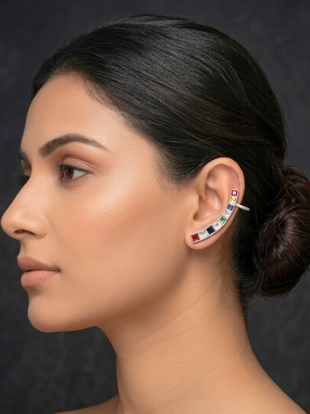 Oxidised Silver Plated Ear cuff Earrings