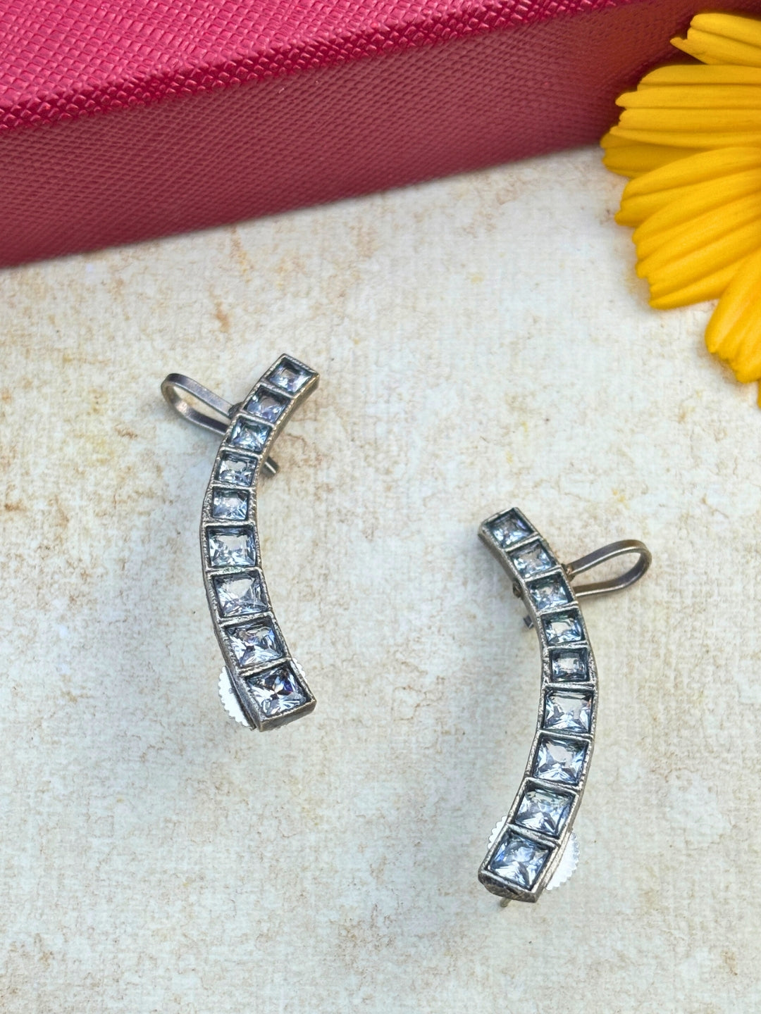 Oxidised Silver Plated Ear cuff Earrings