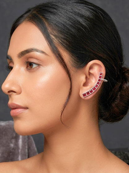 Oxidised Silver Plated Ear cuff Earrings