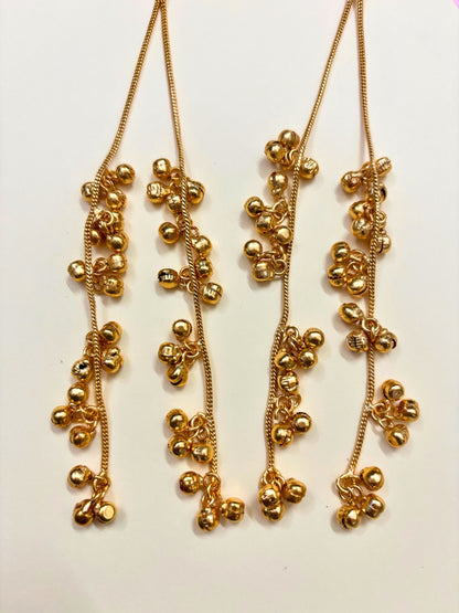 VIVAZS Kashmiri Long Drop Floral Earrings (Pink)