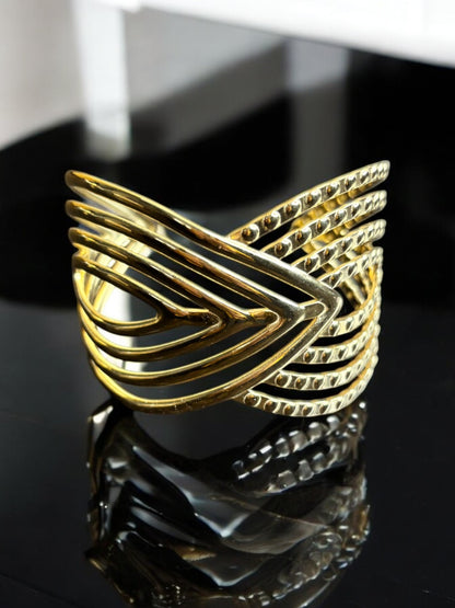 VIVAZS 18K GOLD PVD PLATED Cuff Bracelet