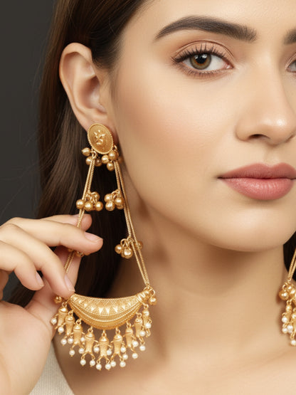 VIVAZS Kashmiri Chandbali Earrings