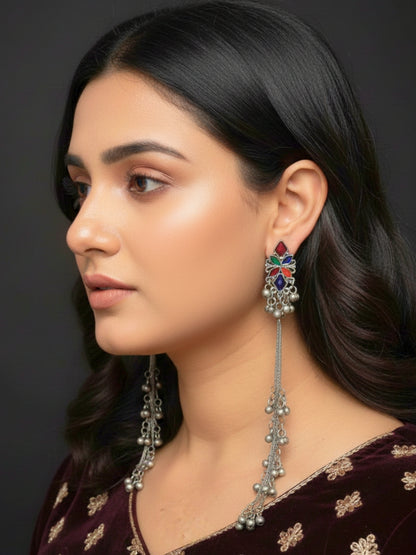 Oxidised Silver Plated Earrings