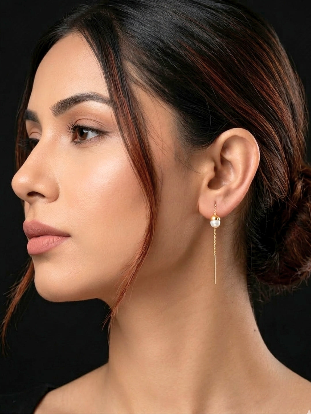 VIVAZS Gold plated Suidhaga Drop Earrings