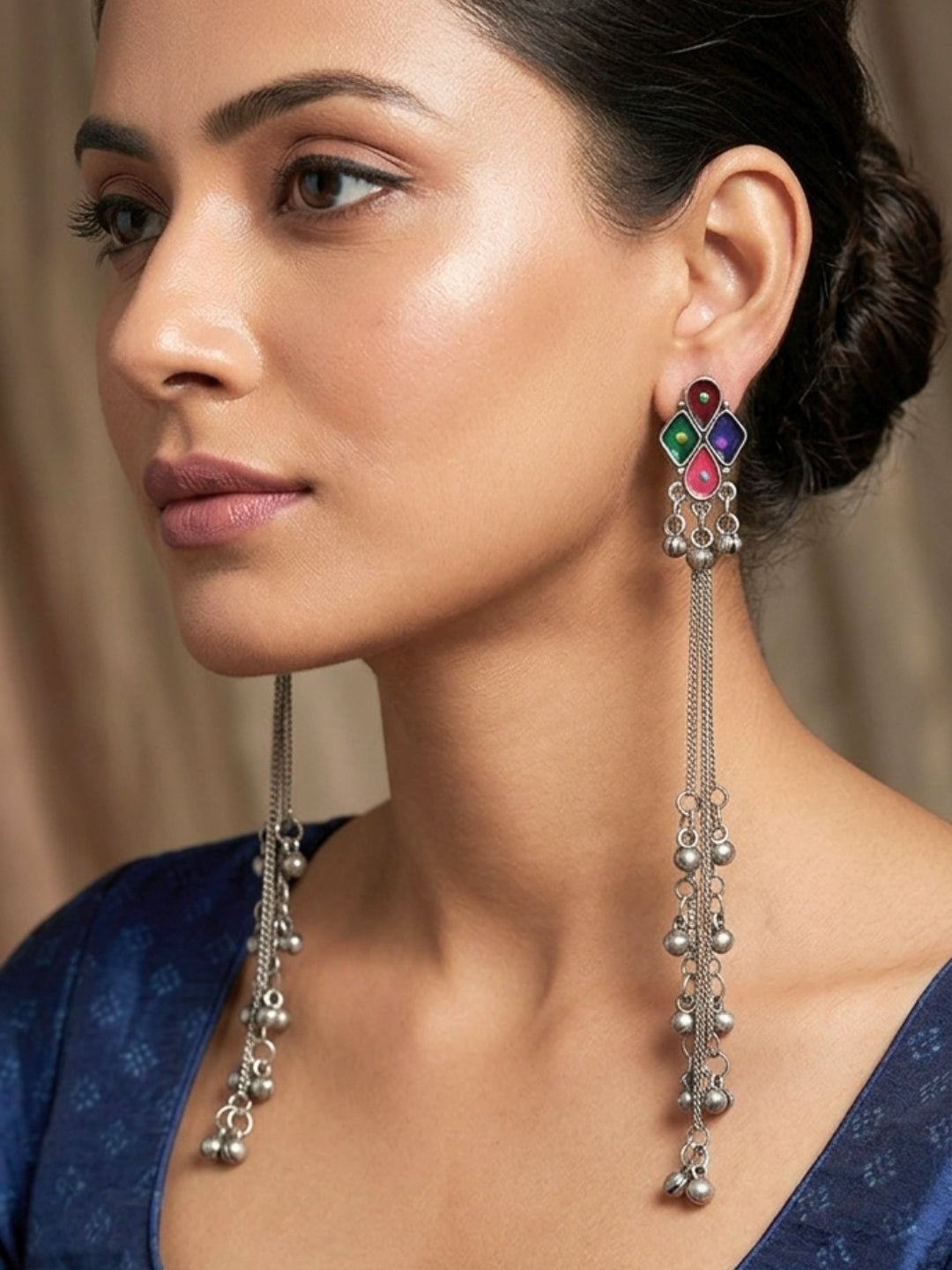 Oxidised Silver Plated Earrings