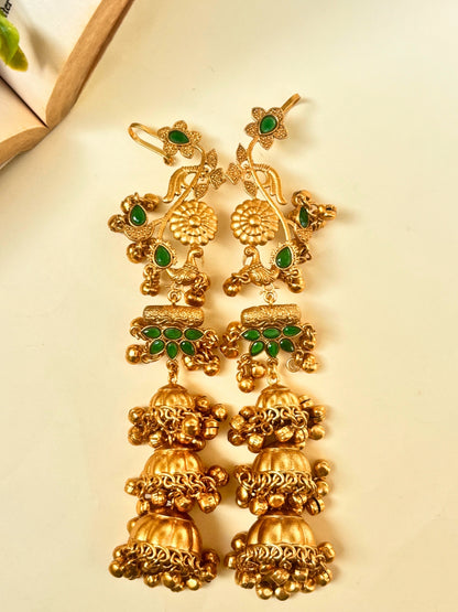 VIVAZS Kashmiri Drop earcuff Earrings Jhumkas