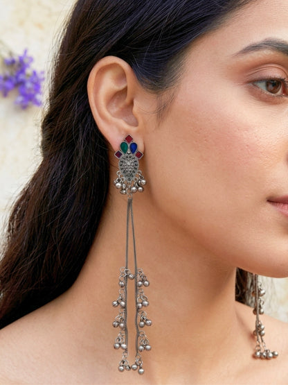 Oxidised Silver Plated Earrings
