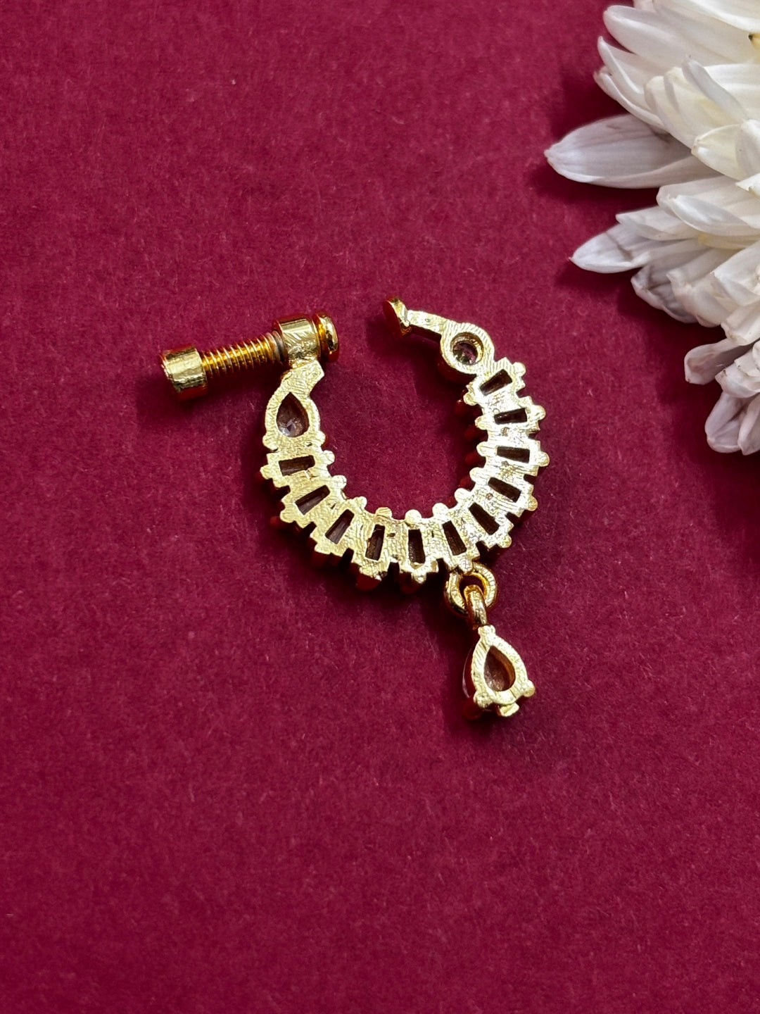 Gold-Plated Cubic Zirconia Ring Nosepin