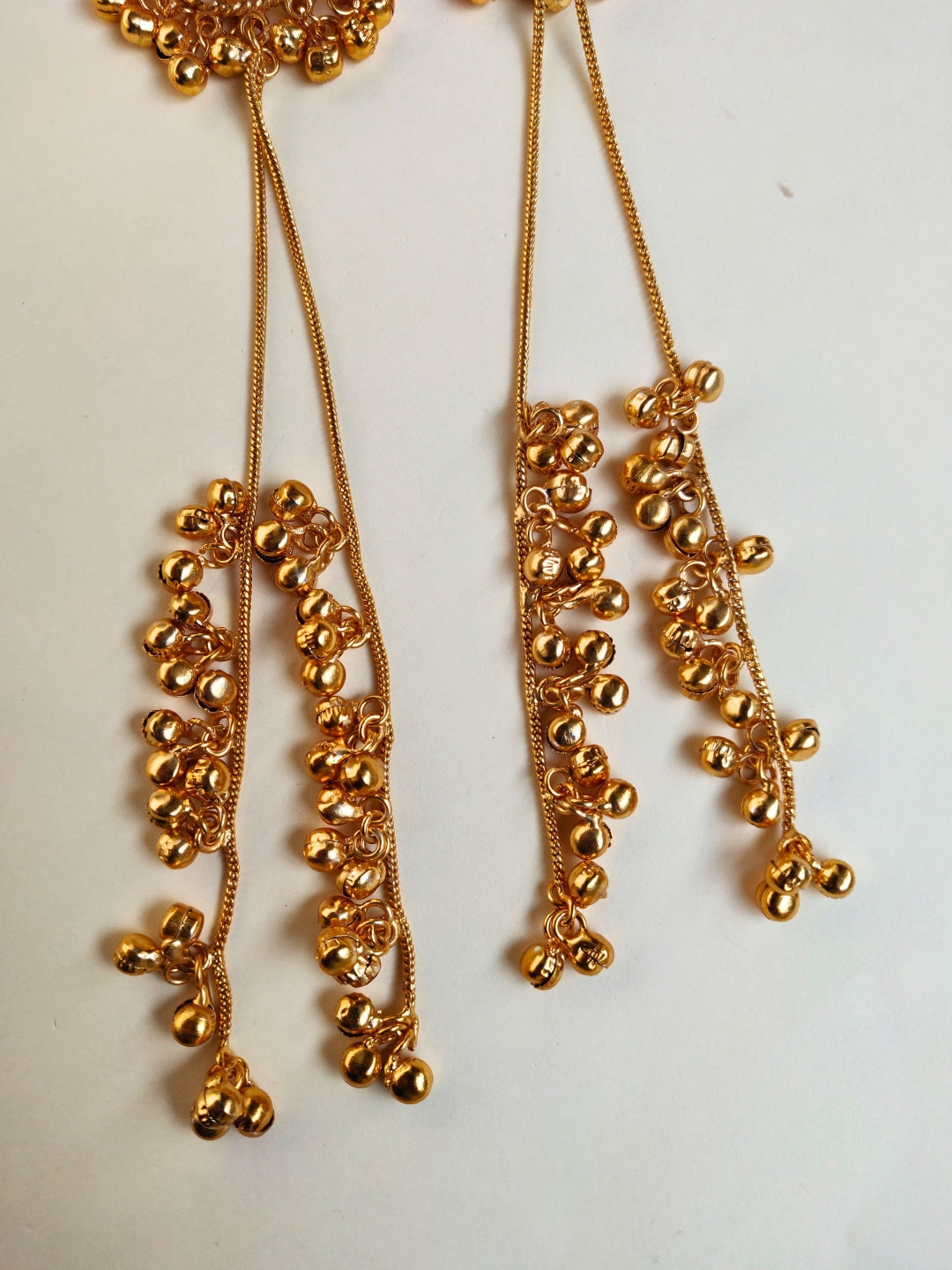 VIVAZS Kashmiri Long Drop Earrings (Yellow)