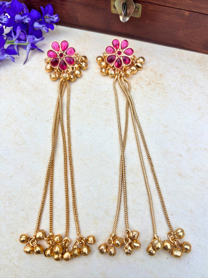 VIVAZS Kashmiri Long Drop Earring