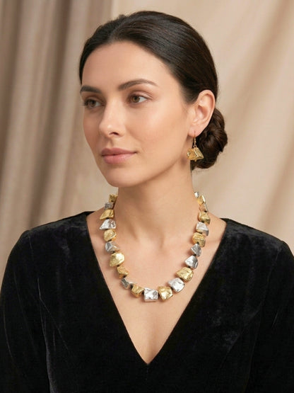 Textured Statement Necklace Set