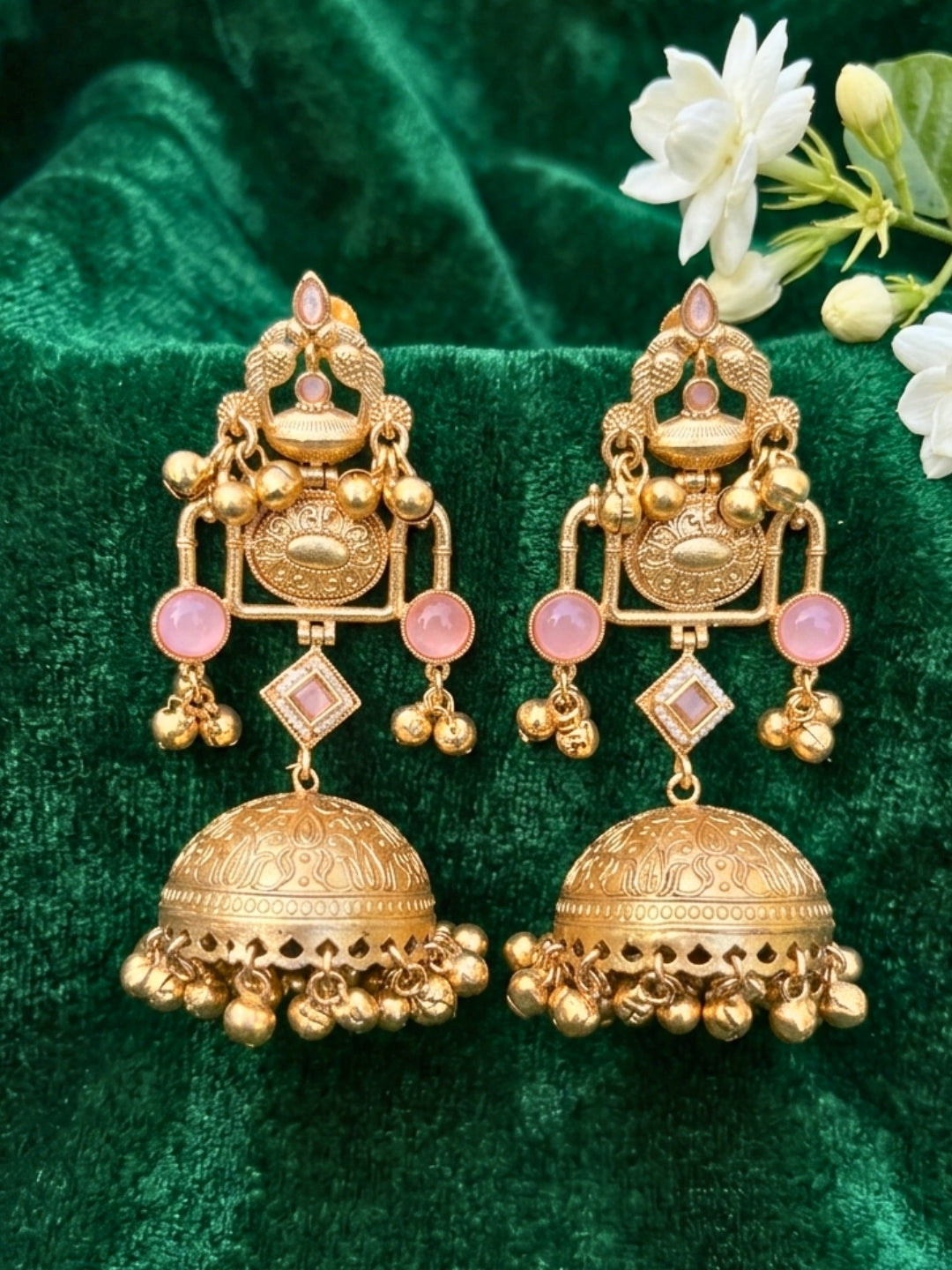 VIVAZS Kashmiri Long Drop Jhumka Earrings