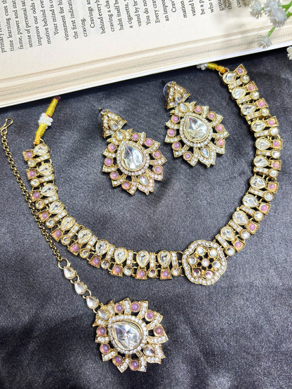 Gold-Plated Kundan Bridal Jewellery Set