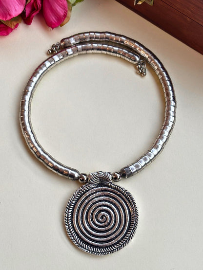 Silver Plated HASLI Choker Necklace