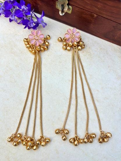 VIVAZS Kashmiri Long Drop Earring