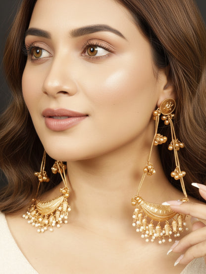 VIVAZS Kashmiri Chandbali Earrings