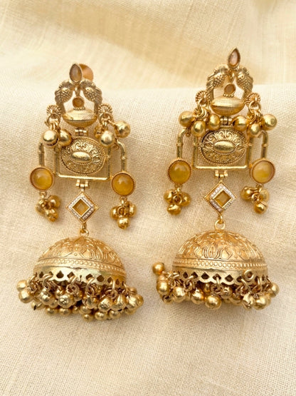 VIVAZS Kashmiri Long Drop Jhumka Earrings