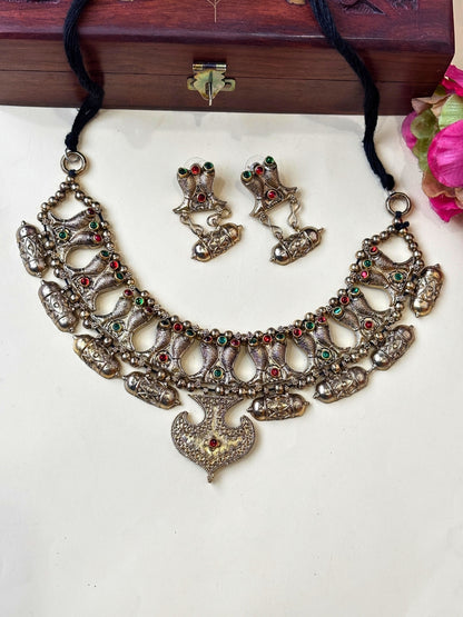 Oxidised Gold Plated Oxidised Jewellery Set