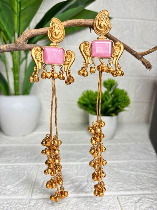VIVAZS Kashmiri Earrings( Rose Gold)
