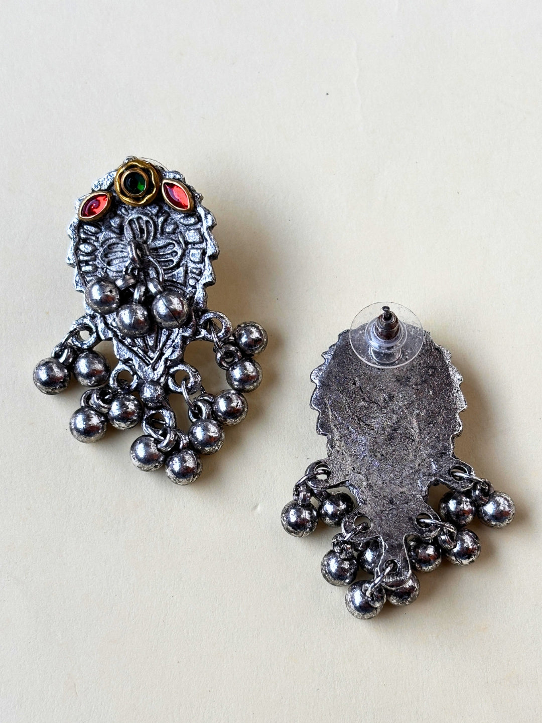 Oxidised Dual Tone Silver Plated Oxidised Jewellery Set