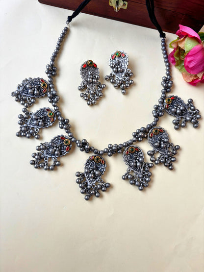 Oxidised Silver Plated Oxidised Jewellery Set