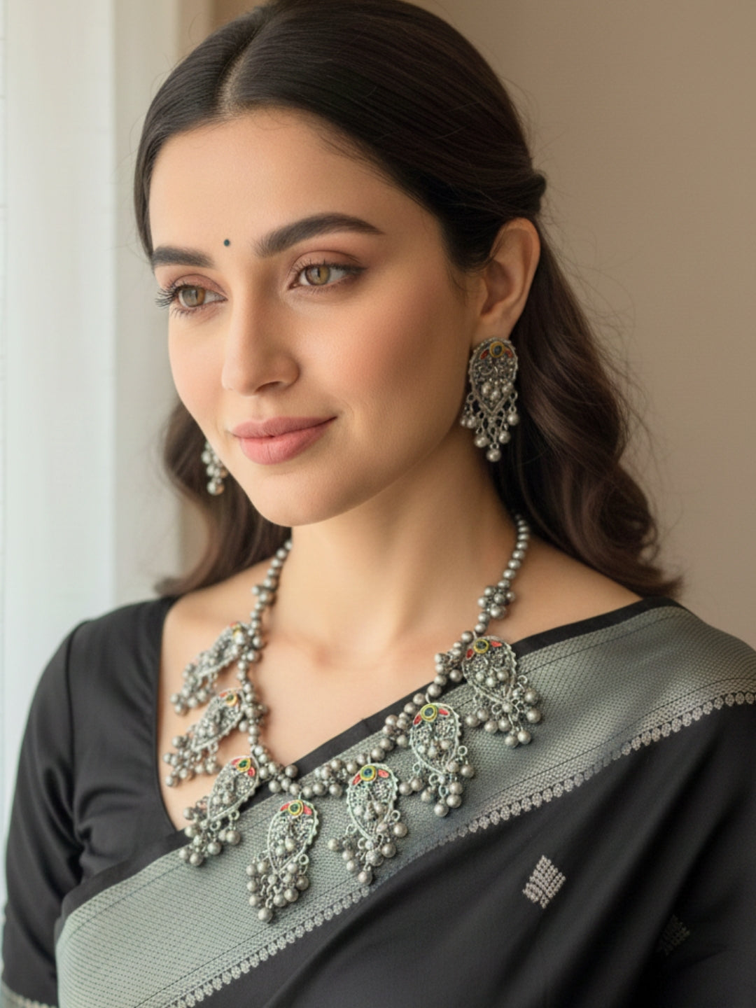 Oxidised Silver Plated Oxidised Jewellery Set