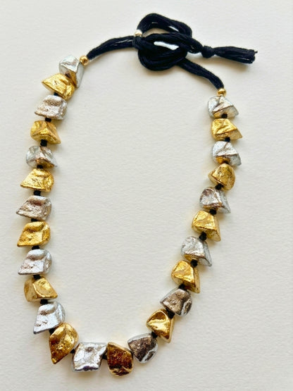 Textured Statement Necklace Set