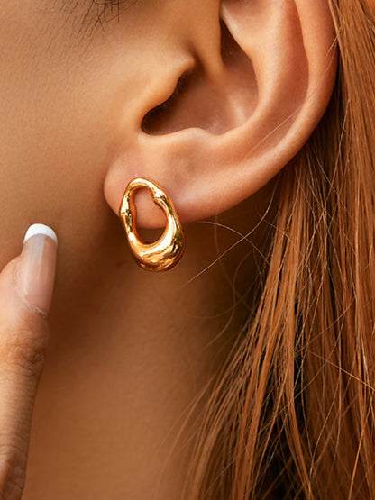 VIVAZS 18K PVD Gold Plated Stud earrings