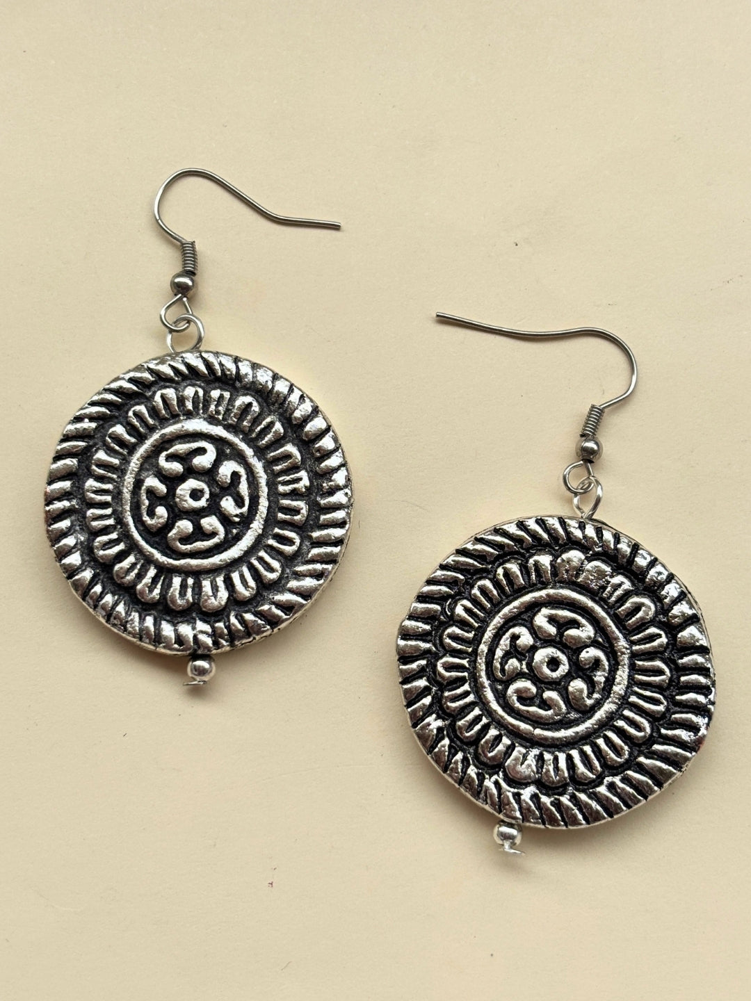 VIVAZS Oxidised Statement Coin Jewellery Set