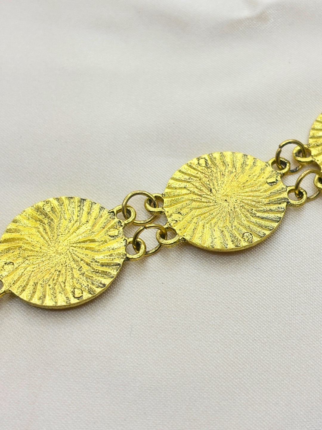 Women Oxidised Silver-Plated Textured Disc Kamarbandh Waist Belt