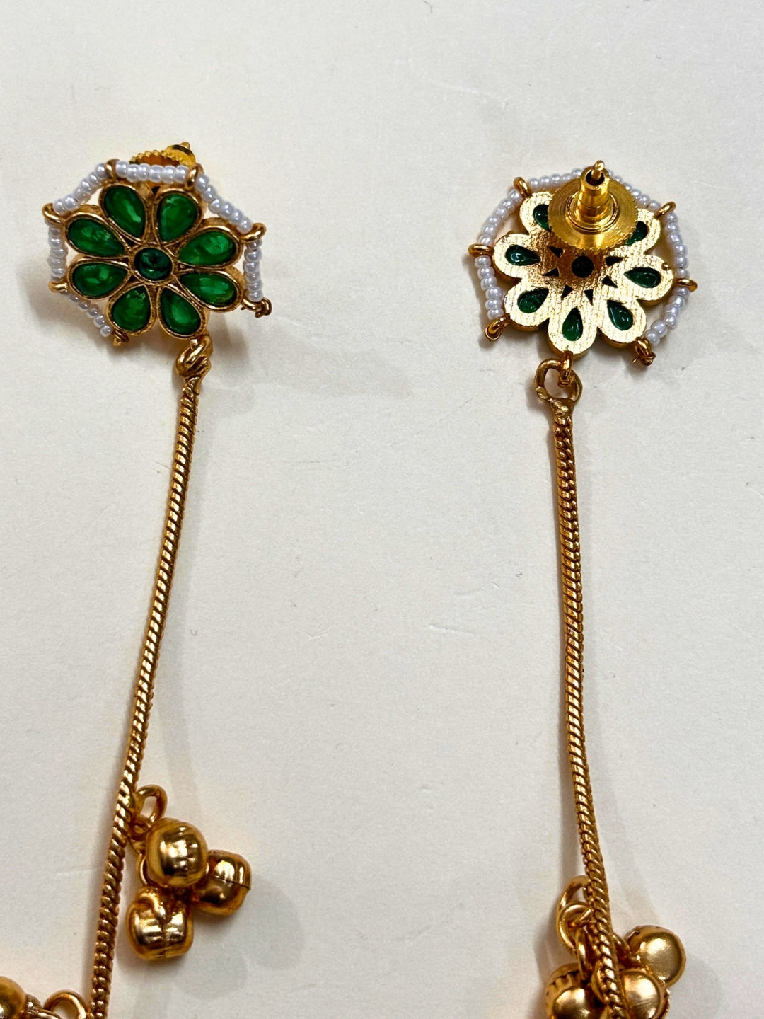 VIVAZS Kashmiri Gold Plated Drop Earrings