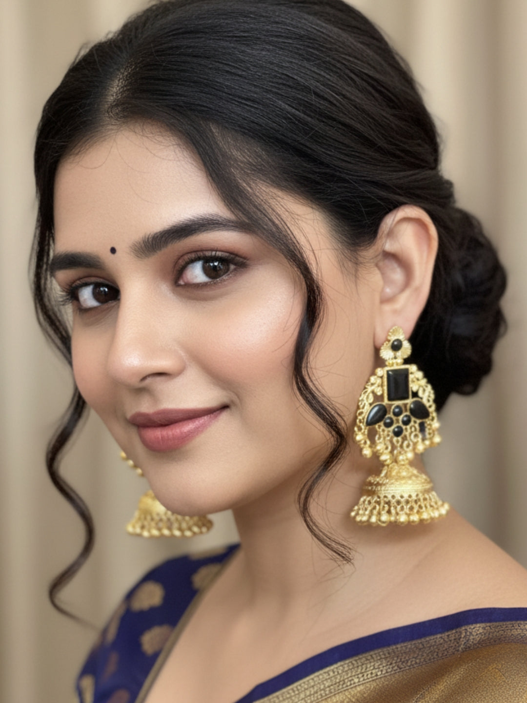 VIVAZS Kashmiri Drop Earrings Jhumkas