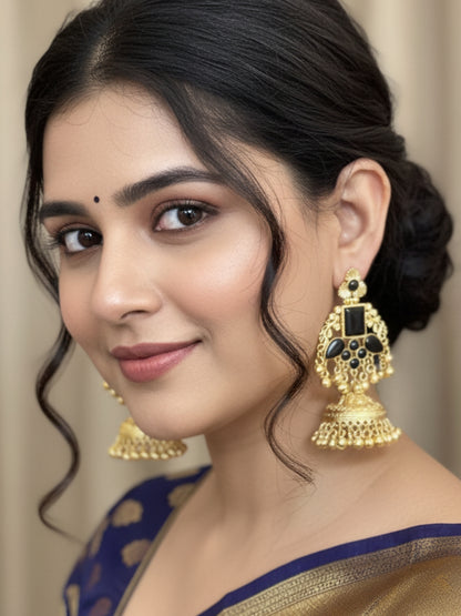 VIVAZS Kashmiri Drop Earrings Jhumkas