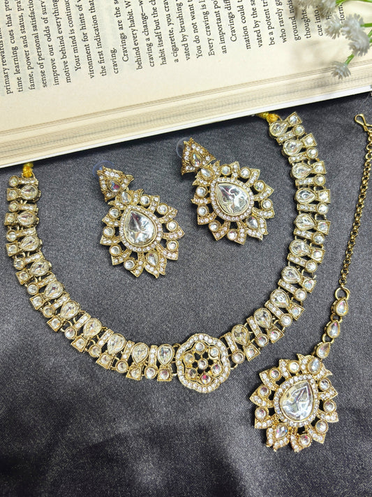 Gold-Plated Kundan Bridal Jewellery Set