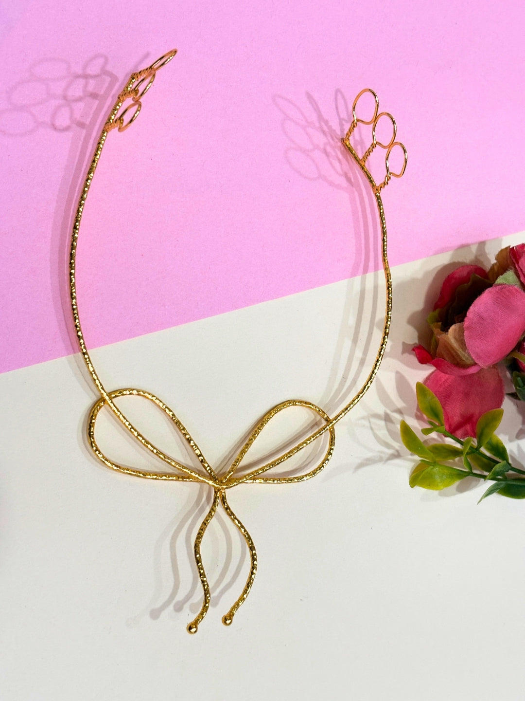 Gold-plated Bow Tiara For Women
