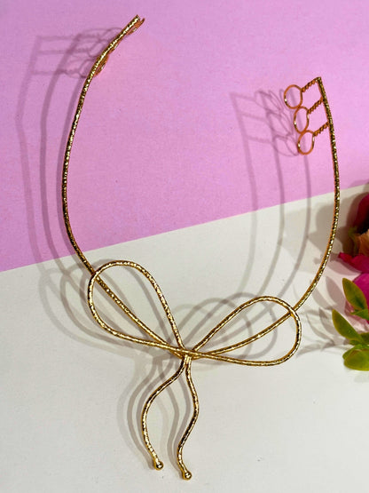 Gold-plated Bow Tiara For Women