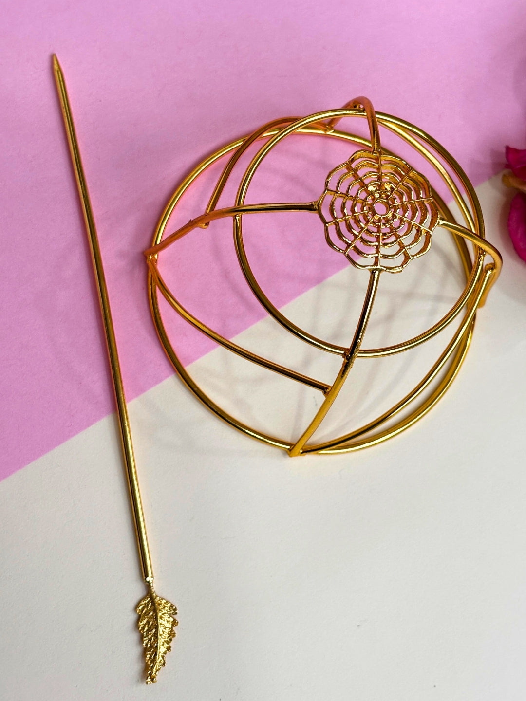 Jhanvi inspired Pachi Hair Cage Bun