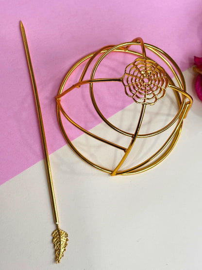 Jhanvi inspired Pachi Hair Cage Bun