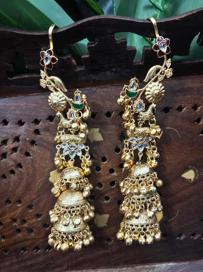 VIVAZS Kashmiri Drop Earrings Jhumkas