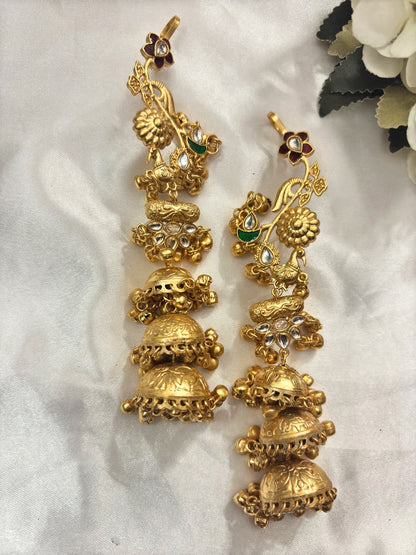 VIVAZS Kashmiri Drop Earrings Jhumkas