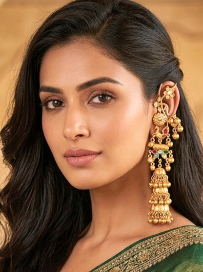 VIVAZS Kashmiri Drop earcuff Earrings Jhumkas